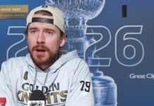 Carter Hart Injury: Golden Knights Goalie Exits Skate Carter Hart Vegas Golden Knights speaks at Stanley Cup Final media day 2026