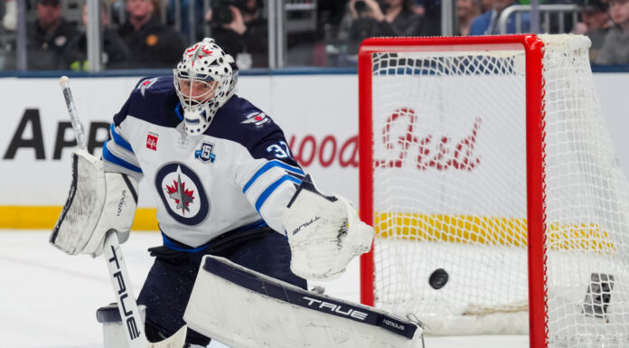 Hellebuyck Trade: Jets Want ‘the Sun, the Moon and the Stars’ Connor Hellebuyck Winnipeg Jets goalie makes a save amid NHL trade rumors