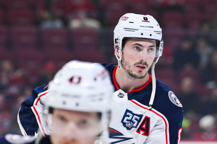 Zach Werenski Norris Trophy Blue Jackets Columbus Blue Jackets defenseman Zach Werenski, 2026 Norris Trophy winner