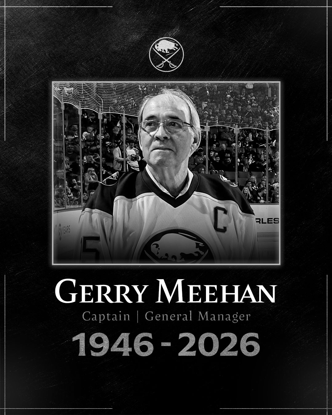 Gerry Meehan former Buffalo Sabres captain and general manager
