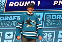Ivar Stenberg Debut: Two Goals in 25 Seconds for Sharks Ivar Stenberg smiles in a San Jose Sharks jersey after being selected second overall in the 2026 NHL Draft
