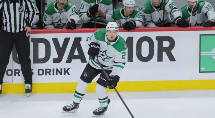 Jason Robertson Extension: Nill Wants It Done This Season Dallas Stars left wing Jason Robertson skates with the puck
