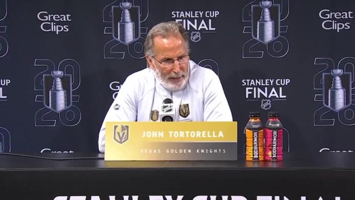John Tortorella Stanley Cup Final Game 2 press conference Vegas Golden Knights head coach John Tortorella speaks to media after Game 2 of the 2026 Stanley Cup Final