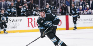 Mammoth Re-Sign Kailer Yamamoto to Two-Year Extension Kailer Yamamoto Utah Mammoth contract extension forward skating with puck