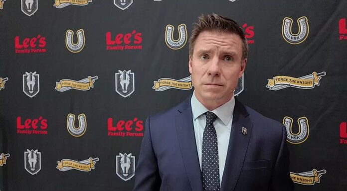 Ryan Craig named Vegas Golden Knights head coach, Henderson Silver Knights bench boss at podium