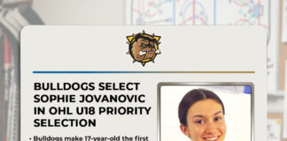 Sophie Jovanovic Is First Woman Picked in OHL U18 Draft Sophie Jovanovic Brantford Bulldogs OHL U18 Priority Selection first woman drafted goaltender Wisconsin commit