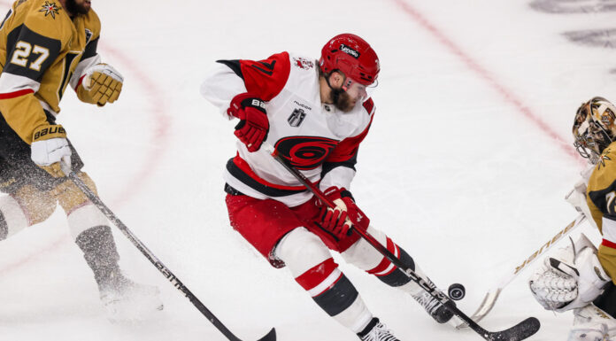 Taylor Hall Injury: Brind’Amour Says It ‘Doesn’t Look Good’ Carolina Hurricanes forward Taylor Hall in Game 4 of the 2026 Stanley Cup Final at T-Mobile Arena