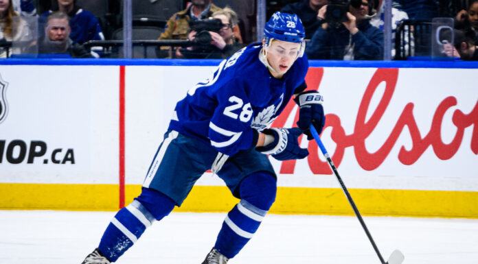 Troy Stecher Goal: Late Winner Lifts Leafs Past Rangers Toronto Maple Leafs defenseman Troy Stecher skates with the puck
