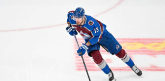 Nichushkin on MacKinnon: ‘I Never Saw Him Get on Anybody’ Colorado Avalanche right wing Valeri Nichushkin skates with the puck during the 2026 Stanley Cup Playoffs