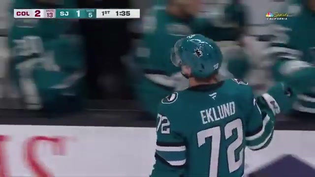 William Eklund San Jose Sharks 2025-26 William Eklund San Jose Sharks forward celebrates goal Ottawa Senators trade