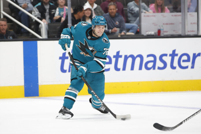 NHL: APR 01 Ducks at Sharks William Eklund San Jose Sharks forward shoots puck Ottawa Senators trade 2026