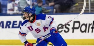 Matt Cullen’s Son Wyatt a Projected Top-15 Draft Pick Wyatt Cullen USA NTDP forward 2026 NHL Draft prospect skating