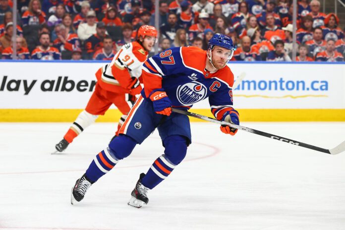 NHL: APR 28 Playoffs First Round Ducks at Oilers Connor McDavid Edmonton Oilers captain Stanley Cup chase