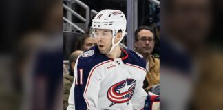 Fantilli Contract Talks on Hold as He Vacations in Italy Adam Fantilli Columbus Blue Jackets restricted free agent contract negotiation