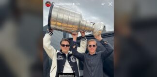 Aho Takes Stanley Cup Home to Finland for Fiery Bash Sebastian Aho and Teuvo Teravainen hoist the Stanley Cup together in Oulu Finland