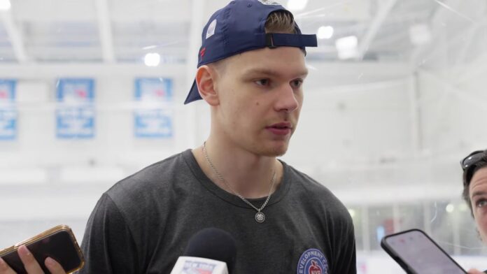 alberts-smits-rangers-development-camp Alberts Smits Rangers development camp No. 5 pick 2026 NHL Draft defenseman