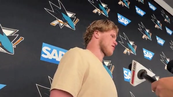 alexander-karmanov-sharks-development-camp-2026 Alexander Karmanov San Jose Sharks development camp 7-foot-1 tallest NHL draft pick