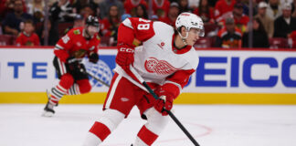 Devils Sign Amadeus Lombardi to Two-Year Deal Amadeus Lombardi Detroit Red Wings controls the puck before New Jersey Devils trade and signing