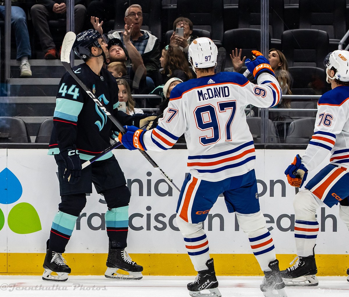 Connor McDavid Oilers number 97 Art Ross Hart Trophy awards