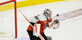 Flyers Sign Dan Vladar to Five-Year Extension Philadelphia Flyers goaltender Dan Vladar makes a save, signs five-year contract extension in 2026 NHL free agency
