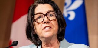 Sauvageau Hire: New Canada GM Won’t Rule Out Coaching Daniele Sauvageau speaks at the podium after being named general manager of Canada's national women's team