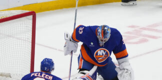 Devils Sign David Rittich to One-Year Deal in Free Agency New York Islanders goalie David Rittich makes a save at UBS Arena before signing with the New Jersey Devils