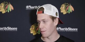 Blackhawks Sign Goalie Drew Commesso to Two-Year Deal Drew Commesso Chicago Blackhawks goalie media availability