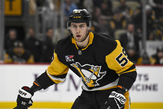 NHL: APR 11 Capitals at Penguins Pittsburgh Penguins right wing Egor Chinakhov signs a three-year contract