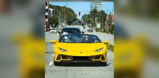 Ehlers Takes Stanley Cup for a Lamborghini Ride in Denmark Nikolaj Ehlers drives a yellow Lamborghini with the Stanley Cup in the passenger seat through Aalborg, Denmark