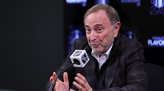 TVA Sports Lands 12-Year NHL Rights Deal With Rogers NHL commissioner Gary Bettman speaks to the media