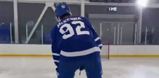 NHL Prospect Rankings: McKenna No. 1, Flames Land Two in Top 6 Gavin McKenna wears No. 92 in a Toronto Maple Leafs jersey at the 2026 NHLPA Rookie Showcase