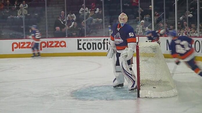 Henrik Tikkanen Islanders goalie Bridgeport Islanders goaltender Henrik Tikkanen, the New York Islanders 6-foot-8 goalie prospect, stands in his crease during warmups