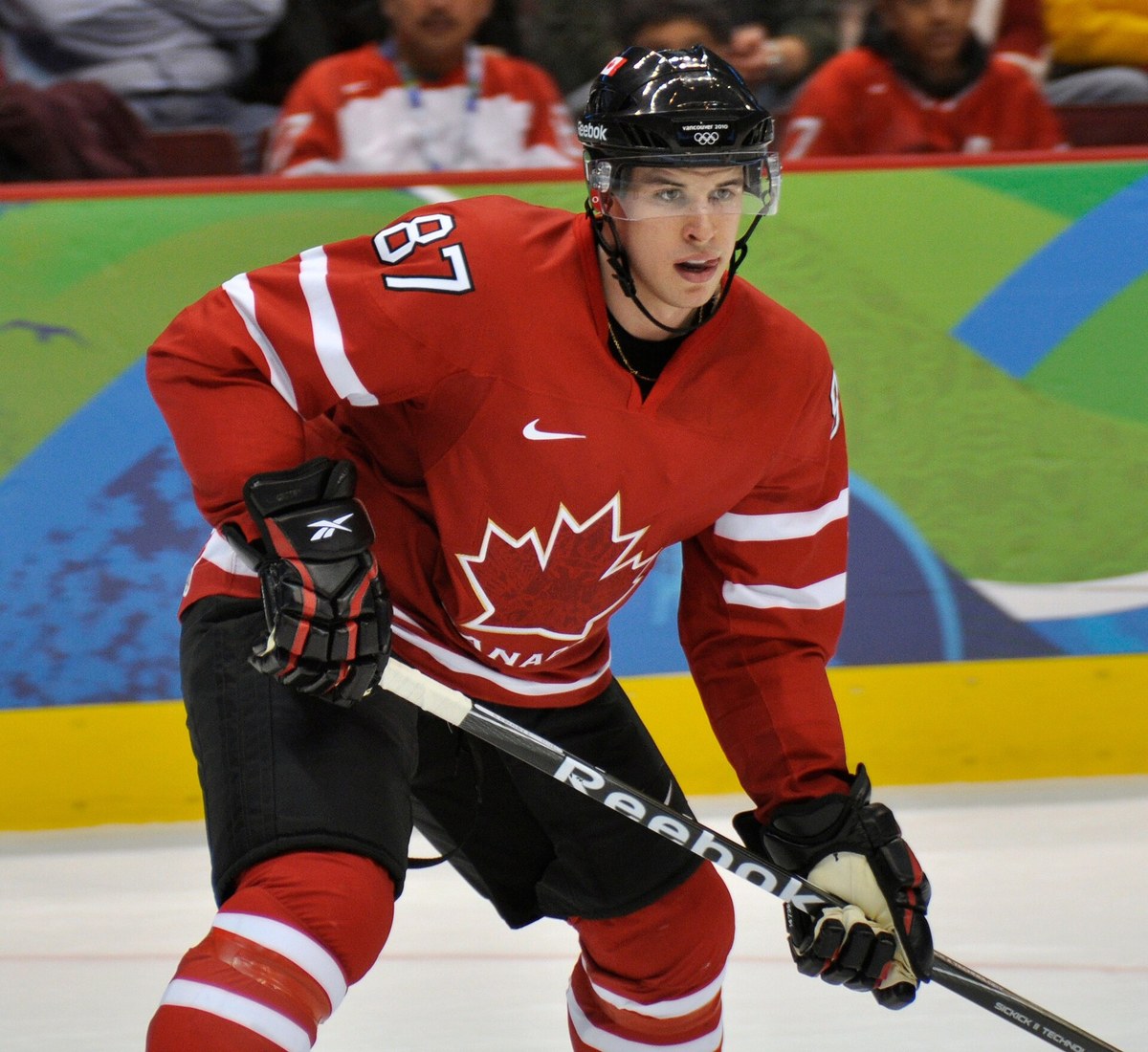 Sidney Crosby Team Canada 2010 Vancouver Olympics international stats
