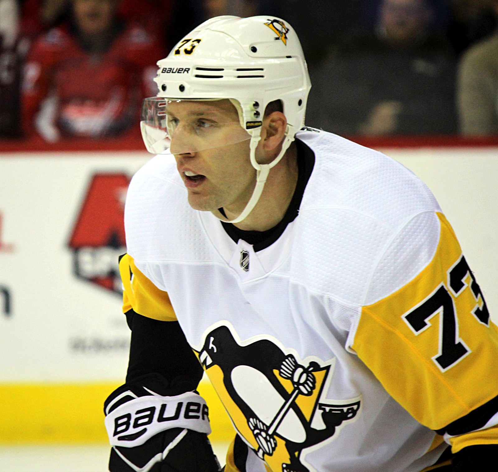 Jack Johnson skates in the NHL during his 19-season playing career