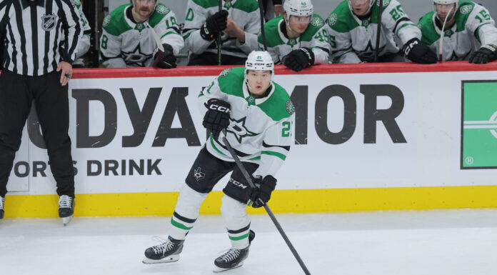 Jason Robertson Fireworks: Stars Winger Lights Up FC Dallas Dallas Stars left wing Jason Robertson skates with the puck during the 2026 Stanley Cup Playoffs