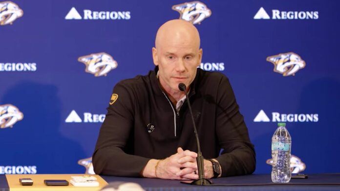 Jeff Kealty Sharks Assistant GM Jeff Kealty, hired by the San Jose Sharks as assistant general manager, speaks at a Nashville Predators press conference