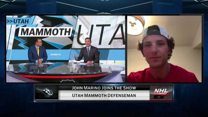 john-marino-mammoth-signing-interview John Marino Utah Mammoth defenseman eight-year contract extension