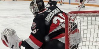 Senators Re-Sign Leevi Merilainen to One-Year Deal Leevi Merilainen Ottawa Senators goaltender makes a glove save