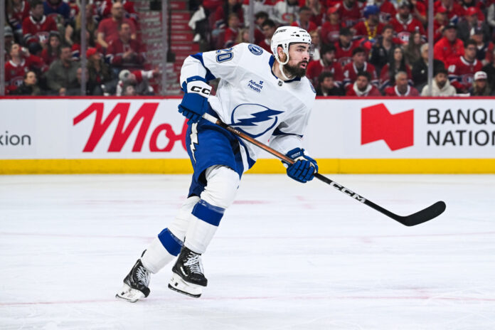 Nick Paul Lightning Maple Leafs trade Tampa Bay Lightning forward Nick Paul skates during the NHL Stanley Cup Playoffs before his trade to the Toronto Maple Leafs