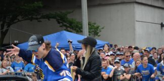 Blues Re-Sign Oskar Sundqvist to One-Year Deal Oskar Sundqvist St. Louis Blues 2019 Stanley Cup parade one-year contract