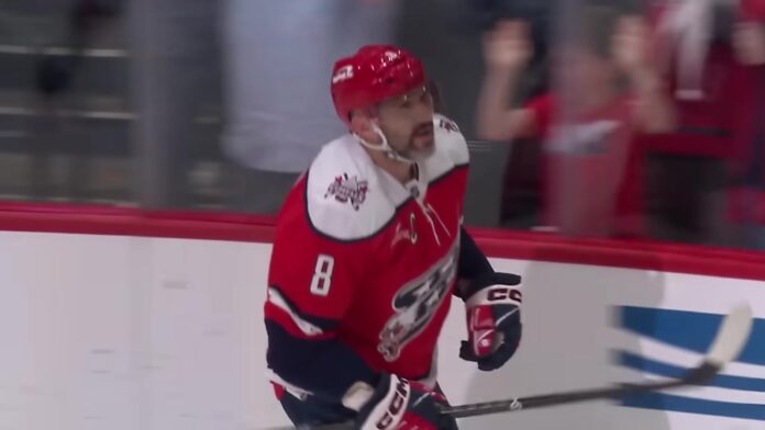 Alex Ovechkin 1000th career goal Capitals 2026 Alex Ovechkin celebrates his 1,000th career goal for the Washington Capitals