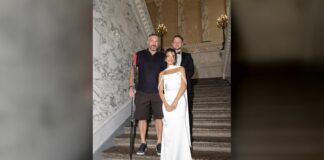Viral Ovechkin Wedding Photo: Bride Thought He Was a Janitor Alex Ovechkin poses with newlyweds on a staircase at the Four Seasons Hotel Lion Palace in Saint Petersburg