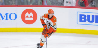 Ducks Re-Sign Mintyukov to Five-Year Extension Anaheim Ducks defenseman Pavel Mintyukov skates with the puck, five-year contract extension