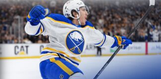Sabres Re-Sign Peyton Krebs to Four-Year Extension Peyton Krebs celebrates a goal for the Buffalo Sabres before signing a four-year contract extension