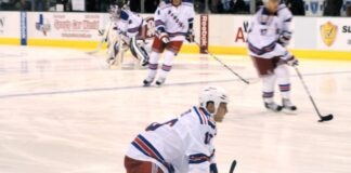 Sean Avery Goes From NHL Villain to Nolan’s Odyssey Sean Avery New York Rangers left wing skating on the ice, now an actor in Christopher Nolan The Odyssey