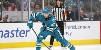Mukhamadullin Trade: He Turned Down Two Sharks Offers Shakir Mukhamadullin San Jose Sharks defenseman shoots the puck