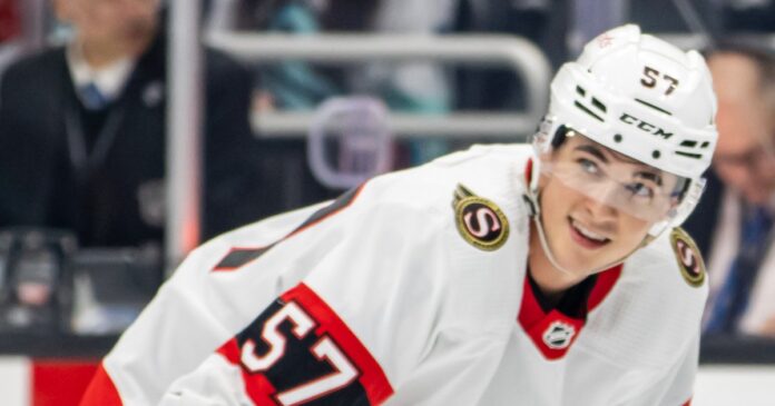 shane-pinto-senators-tkachuk-trade Shane Pinto Ottawa Senators reacts to Brady Tkachuk trade to Panthers