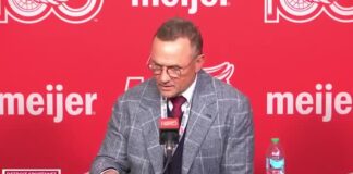 Steve Yzerman Steps Down as Red Wings GM Steve Yzerman Detroit Red Wings general manager press conference steps down
