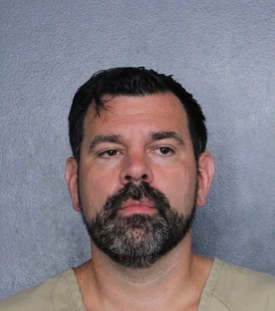 Thaddeus Teddy Richards Florida Panthers equipment manager Broward County booking photo domestic violence arrest