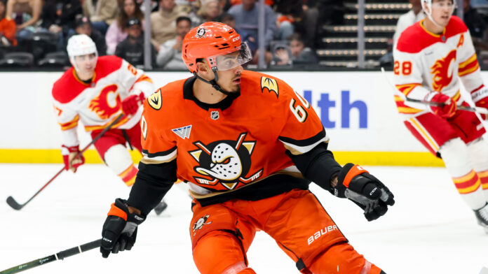 Calgary Flames v Anaheim Ducks Tyson Hinds Anaheim Ducks defenseman contract signing